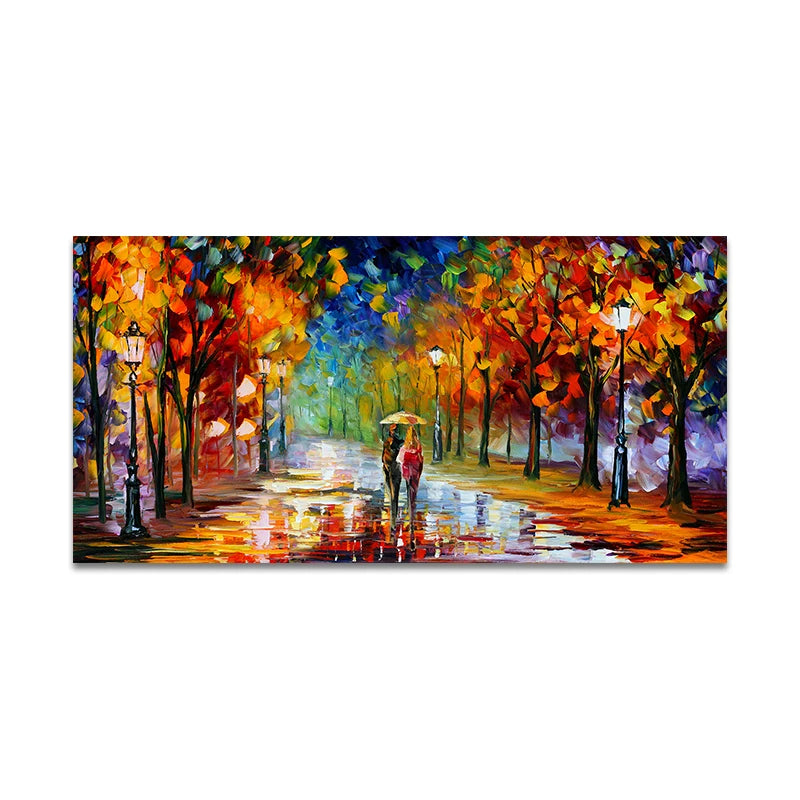 toile d'art abstraite multicolore contemporaine peinture géométrique vivace maison salon chambre sans cadre
