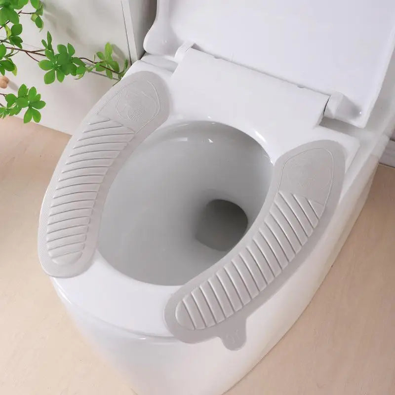 siège toilette amovible vert pastel antidérapant moderne adhésif poignée intégrée lavable réutilisable chambre