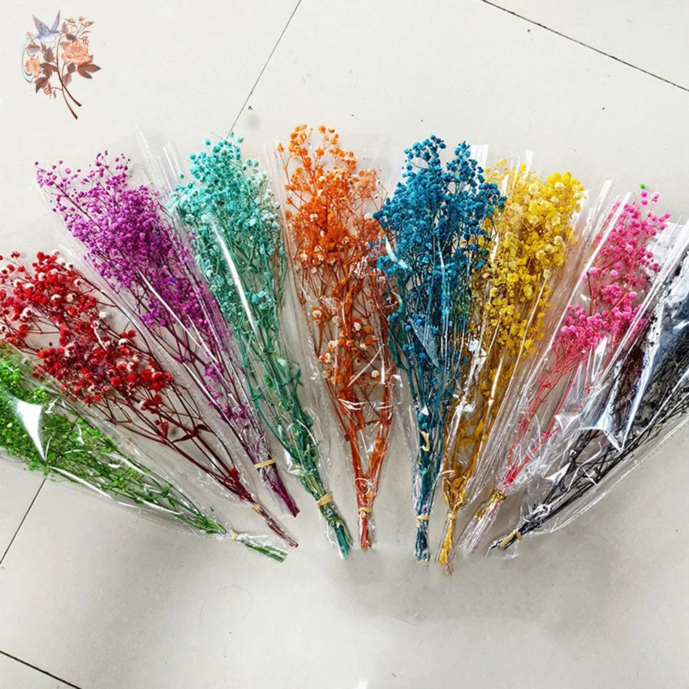 bouquets fleurs séchées multicolores decoration maison anniversaire mariage festive naturelle rustique