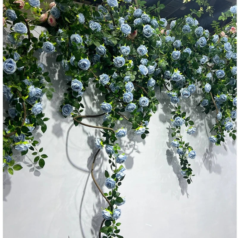 guirlande fleurs artificielles roses bouquet jaune bleu rose violet modernes accrochablesintérieur vigne