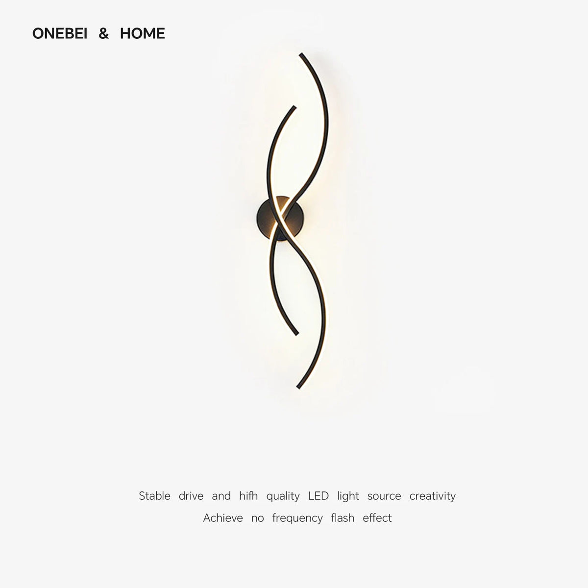 lampe murale moderne applique murale spirale abstraite noir lumière minimaliste fixée mur