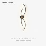 lampe murale moderne applique murale spirale abstraite noir lumière minimaliste fixée mur