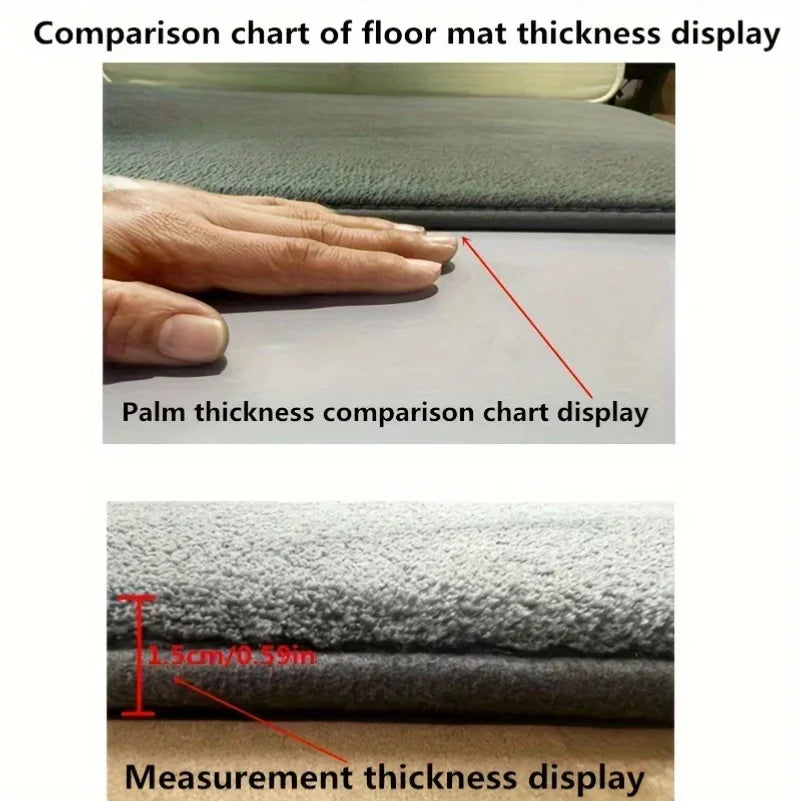 tapis sol gris rayures horizontales moderne antidérapant absorbant mousse mémoire forme