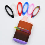 anneaux silicone multicolores bouchons bouteille modernes violet rose noir vert bleu rouge blanc