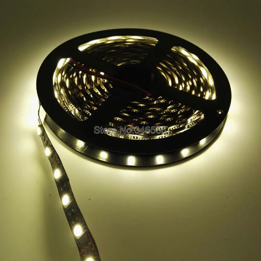 ruban led smd 5050 5m rgbw ip65 noir adhésif 60ledsmètre moderne connecteur troisbroches