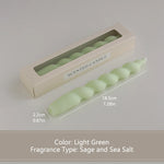bougies parfumées vert pastel jaune rose blanches twistées moderne support nœud anniversaire décoration maison