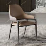 chaise moderne bois métal couleur beige gris confortable adulte salon salle manger minimaliste