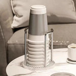 support tasses moderne tissu imprimé noir beige doré gris clair respectueux environnement