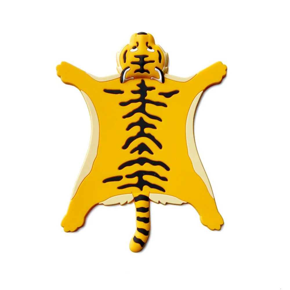 porte gobelet animaux imprimés créatif moderne adhésif rose jaune bleu marron tigre léopard