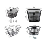 panier vélo noir maille métallique clips fixation moderne durable réglable arrière facile