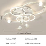 suspension lumineuse moderne chandelier led blanc noir or abstraite chambre salon
