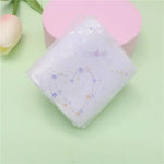 ruban decoratif brillant couleur bleu rouge violet rose jaune vert étoiles tissu polyester 6cm