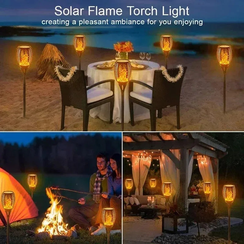 lampe torche solaire moderne motif ethnique autocontrôle panneau solaire lithium led noir contemporainextérieur