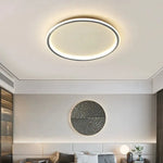 lampe led moderne mince circulaire noir dimmable télécommande plafonnier salon chambre balcon