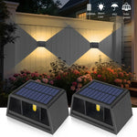lampes murales solaires led lumière chaude froide contemporaines minimalistesextérieur panneaux solaires intégrés
