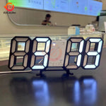 horloge numérique moderne rétroéclairage pieds blanc affichage calendrier radio