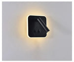 lampe murale moderne led 8w 5w blanc noir carrée ronde interrupteur électrique