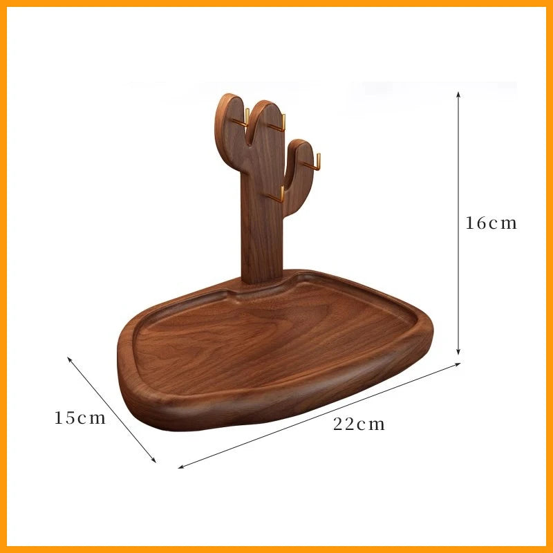 organisateur bois compartiments clés bijoux lunettes montres moderne minimaliste bohème respectueux environnement