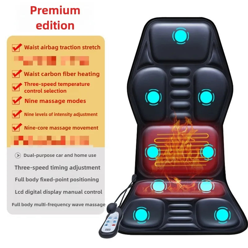 masseur portable confortable noir ajustable chauffe infrarouge cou épaules neuf modes massage trois vitesses