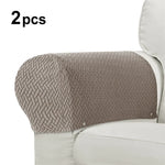 protège accoudoirs fauteuil tissé motifs géométriques gris moderne eyelets intérieur automne hiver