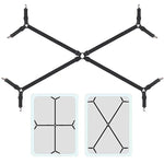 bretelles lit clips support drap noir gris fixations métal triangles ajustables adultes
