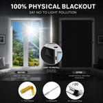 rideau occultant noir uni adhésif moderne puits lumière polyester mesure velcro inclusion