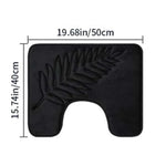 tapis bain mousse mémoire forme antidérapant machine lavable doux feuilles stylisées moderne vert foncé