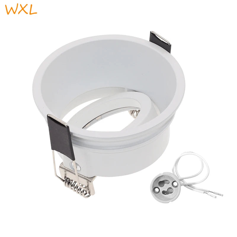 ampoule led spot blanc moderne clips métalliques câble opacité rond lisse downlight encastré gu10