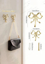 porte sacs décoratif or ruban noeud argent bronze opacité vintage