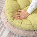 coussin rond solide moderne couleur rose vert bleu marron orange gris 55cm 47cm 42cm