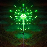 lumière solaire feu d'artifice led bleu blanc rouge vert moderne decoration jardinextérieur