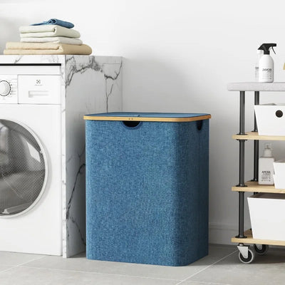 Panier à linge minimaliste moderne en tissu Oxford avec compartiment