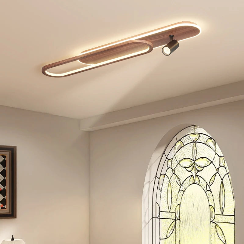 lampe moderne bois naturel finition mate led boise blanc minimaliste télécommande