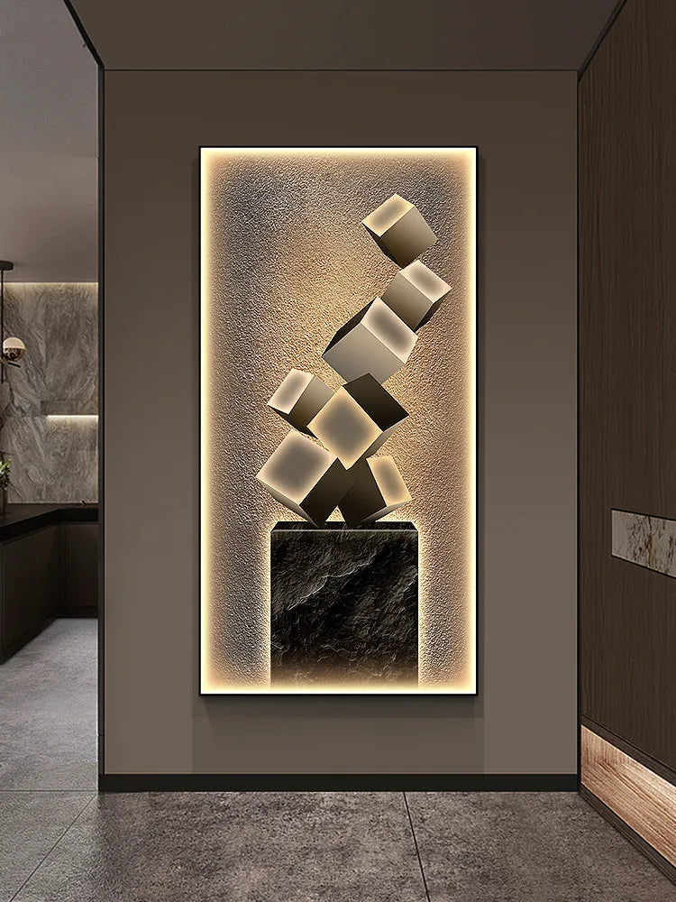 Installation de l'applique murale LED dans un bureau