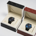 présentoir montres cuir or acier inoxydable élégant moderne boîte rangement voyage