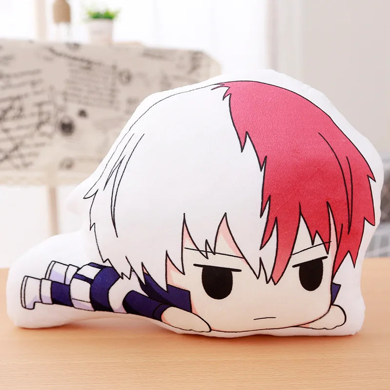 coussins peluche dessin animé my hero academia izuku bakugou shoto manga blanc noir rouges