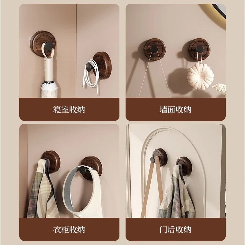 porte serviettes mural moderne minimaliste imitation bois adhésif serviette plissée beige fixé mur sans