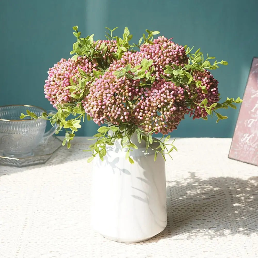 bouquet artificiel rose blanc vert naturel décoration table mariage chambre rustic