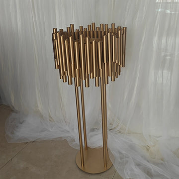 support floral or moderne haute 100cm large 40cm tubes verticaux horizontaux décoration mariage élégante