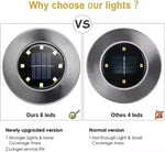 lampe solaire argentée moderne led extérieure jardin acier inoxydable commutateur