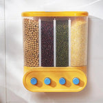 conteneur mural transparent grains moderne pratique autoadhésif multiple couleurs distributeur économique cuisine