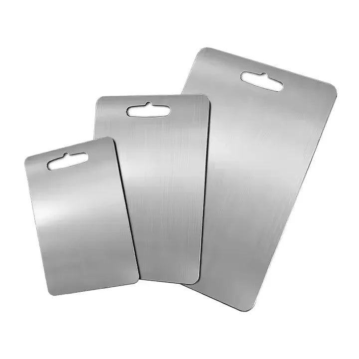 planches découper titane pur résistant corrosion antibactériennes moderne gris métallisé lisse brossée utilitaire lavable