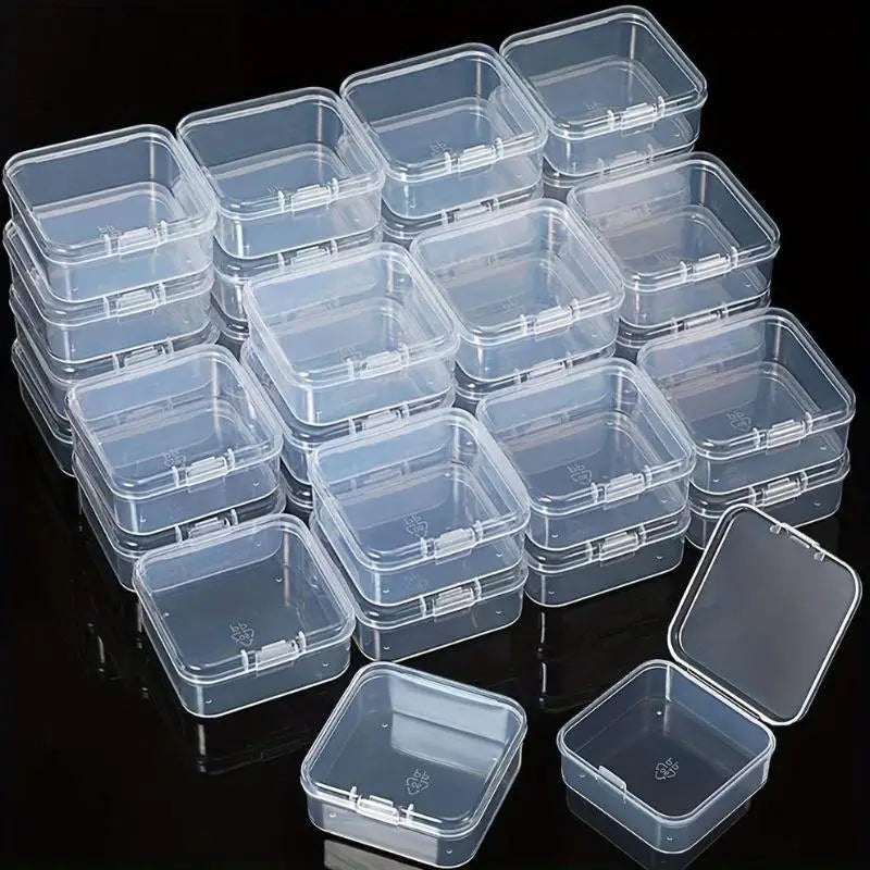organisateur compartiments transparent rangement accessoires bijoux poignées modernes 30 cases réutilisables gọn/vnd