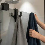porte serviettes mural cactus noir clips moderne salle bain ABS