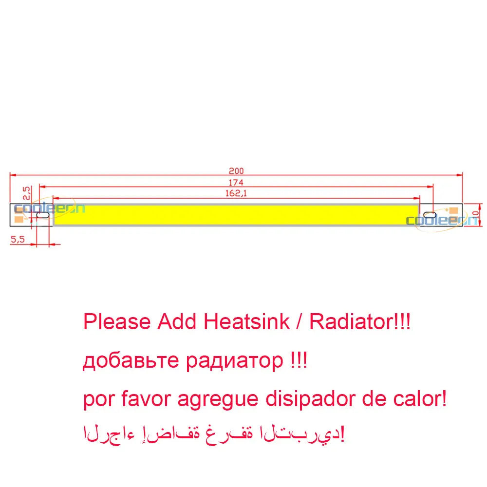 ruban led jaune vert orange blanc moderne 200mm 10w led sanan 50000h