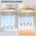 ventilateur led moderne bois naturel télécommande minimaliste chambre restaurant decoration ventilation électrique