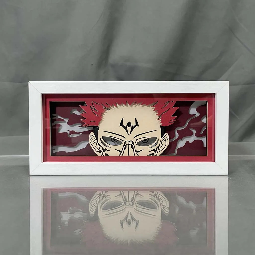 lampe led jujutsu kaisen sukuna rouge blanche bleue violine animée contemporaine chambre deco
