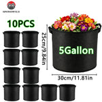 sacs culture tissu noir 10 gallon poignées renforcées aération jardinerie durable