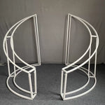 structures decoratives metalliques blanc noir modernes hauteur 130cm largeur 150cm assemblees deux parties