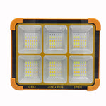 lampe solaire portative orange moderne recharge solaire usb poignée aimant emergency light camping